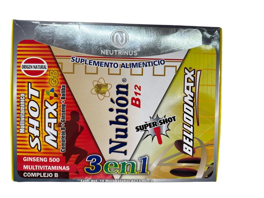 INGERIBLES NUBION BELLO B12   3 EN 1 SHOT MAX