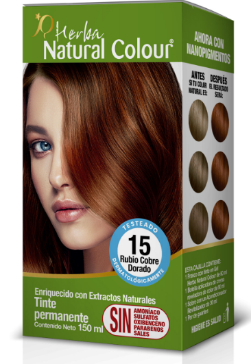 TINTE NATURAL RUBIO COBRE DORADO 15