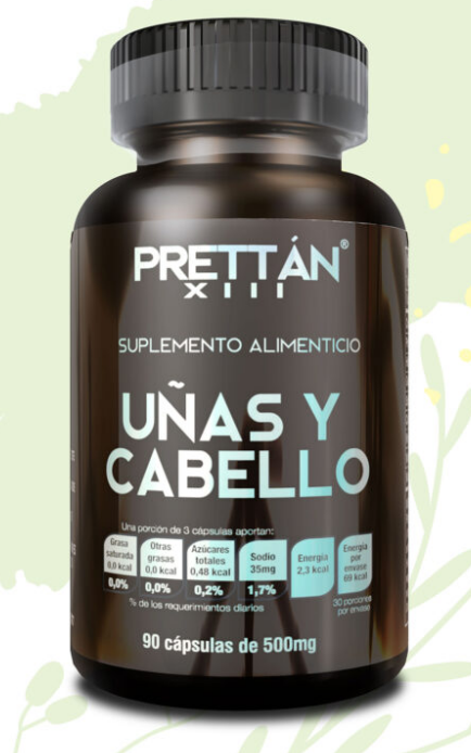 UÑAS Y CABELLO PRETTAN CON 90 CAP