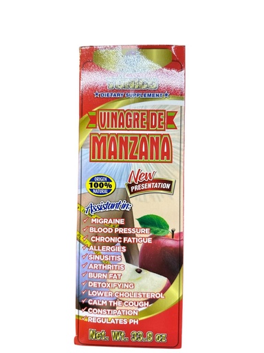 [7502021007042] VINAGRE DE MANZANA 1LT CAJA