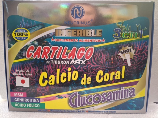[7501767203008] CARTILAGO DE TIBURON 3 EN 1 CALCIO DE CORAL INGERIBLES