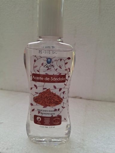 [7502268850579] ACEITE DE SANDALO ZAFIRO 120 ML