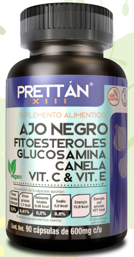 [7502851290324] AJO NEGRO FITOESTEROLES PRETTAN C/90 CAP